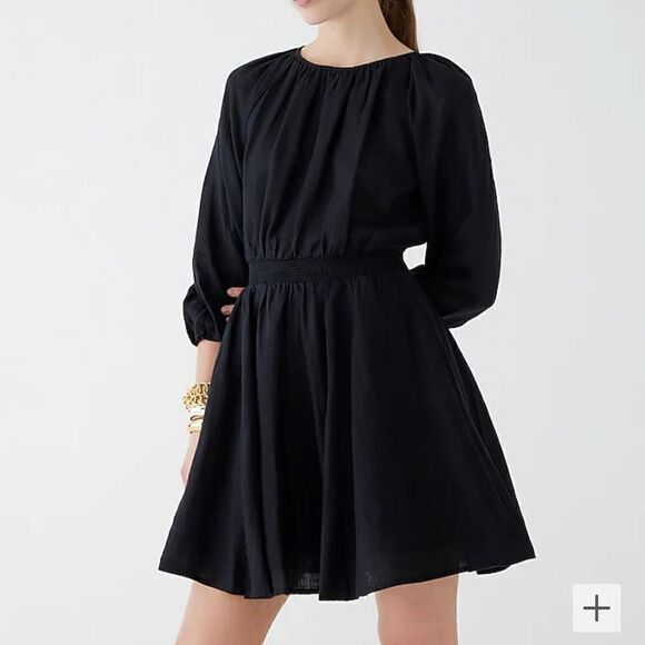 J.Crew Palermo smocked-waist mini dress in linen* - Picture 3 of 9